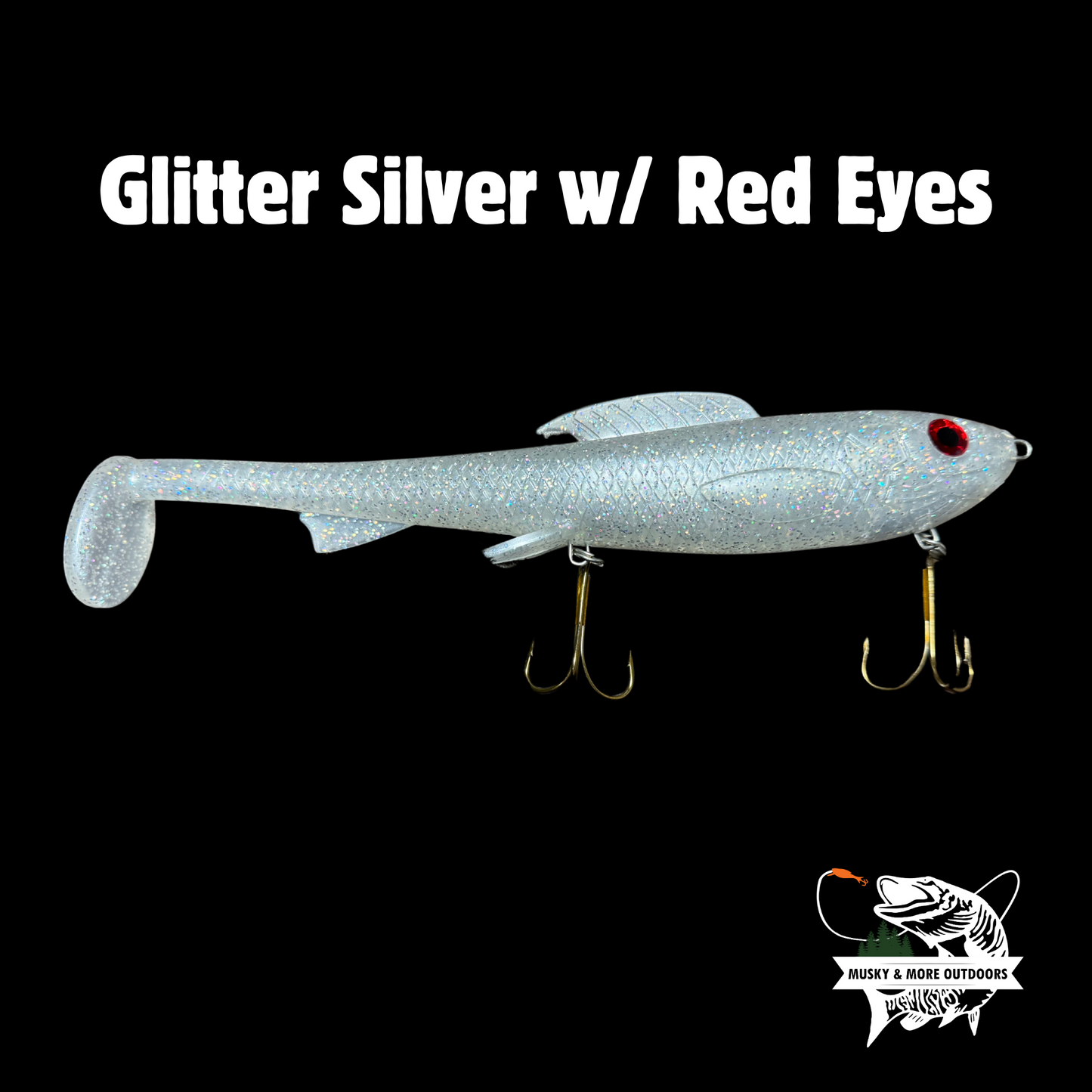 10" Recon in Glitter Silver with Red Eyes
